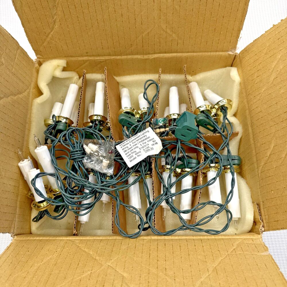 Clip-on Drip Taper Candles Christmas String Lights 10 groups of 3 lights